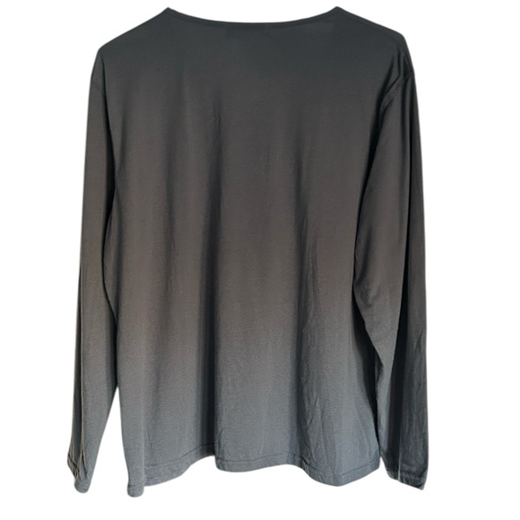 NorthStyle Gray Long Sleeve Knit Studded T Shirt Christmas Tree Holiday Top 1X - Picture 3 of 6